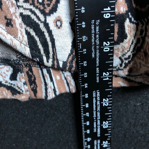 Coldwater Creek Womens Jacket Black Brown Paisley Button Collared Petite 6P - Picture 9 of 12